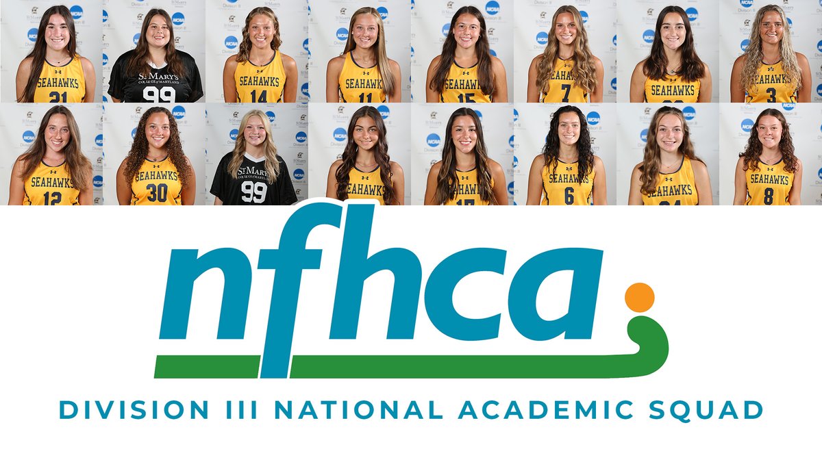 smcseahawks's tweet photo. FH | 16 St. Mary’s College Field Hockey Players Land on 
@NFHCA National Academic Squad
https://t.co/HCPtyy7sKj

#d3fh #goseahawks #seahawkproud #smarthawks https://t.co/LTME6Y01MI