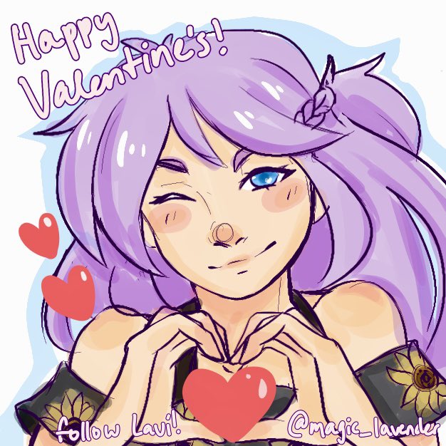 Cattachix's tweet image. Happy Valentine’s Day everyone! I did a quick fanart of my fren @MagicLavenderTV for her subathon!! Go support her but just spread the love in general 🫶❤️✨ #valentinesday2024