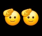 bicsbiceps's tweet photo. Whenever I use the salute emoji I want you to picture me like the Samsung one with this smile https://t.co/g9brt0mllp