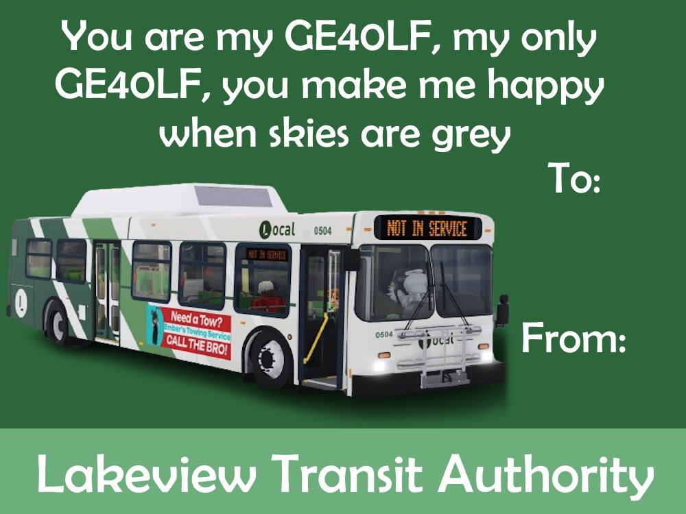 LakeviewTransit's tweet photo. happy Valentine’s Day yall https://t.co/JIQVin5OVB