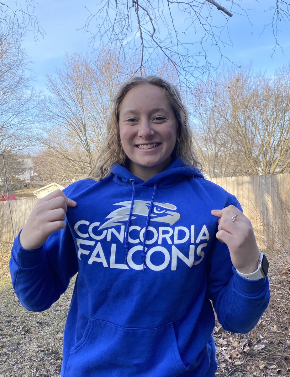 I am beyond excited to announce my verbal commitment to Concordia University Wisconsin!! I’m incredibly thankful for my family, coaches, and teammates for always supporting me. Go falcons!💙🤍 @deltamilwaukee @FastpitchDelta @crook41