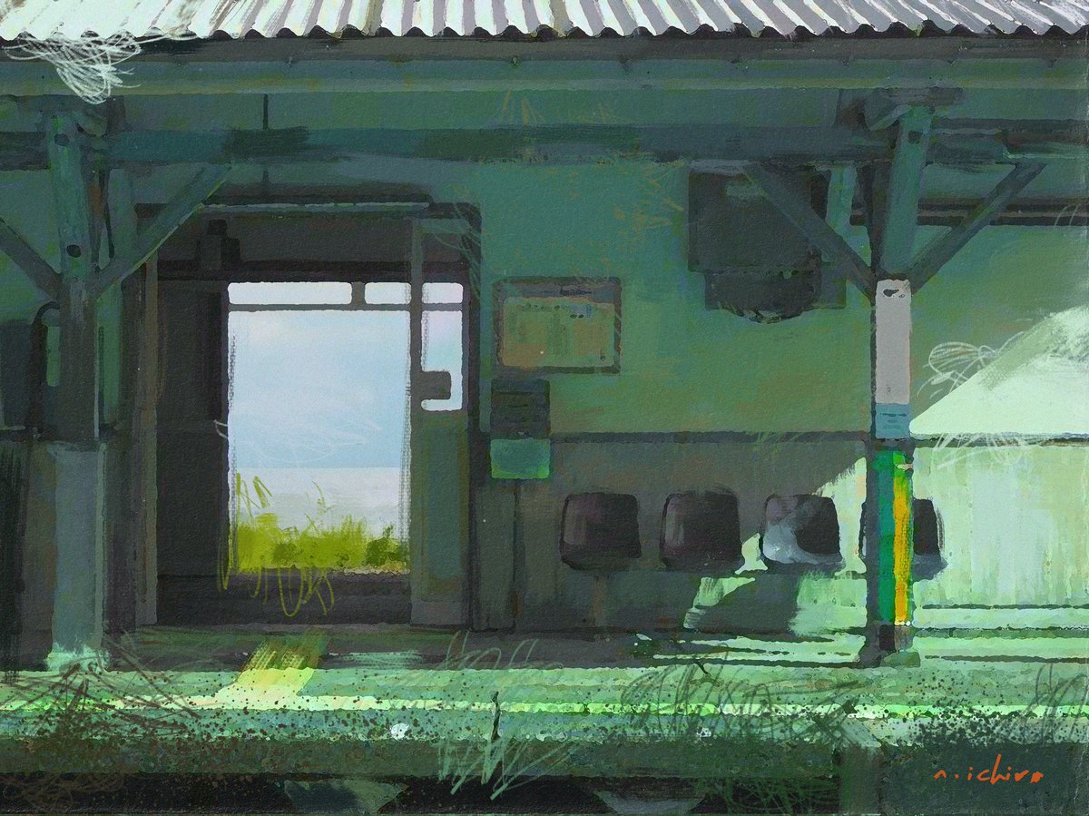nagase1ro's tweet photo. calm summer breeze on a green station https://t.co/ahpuIRxHOS