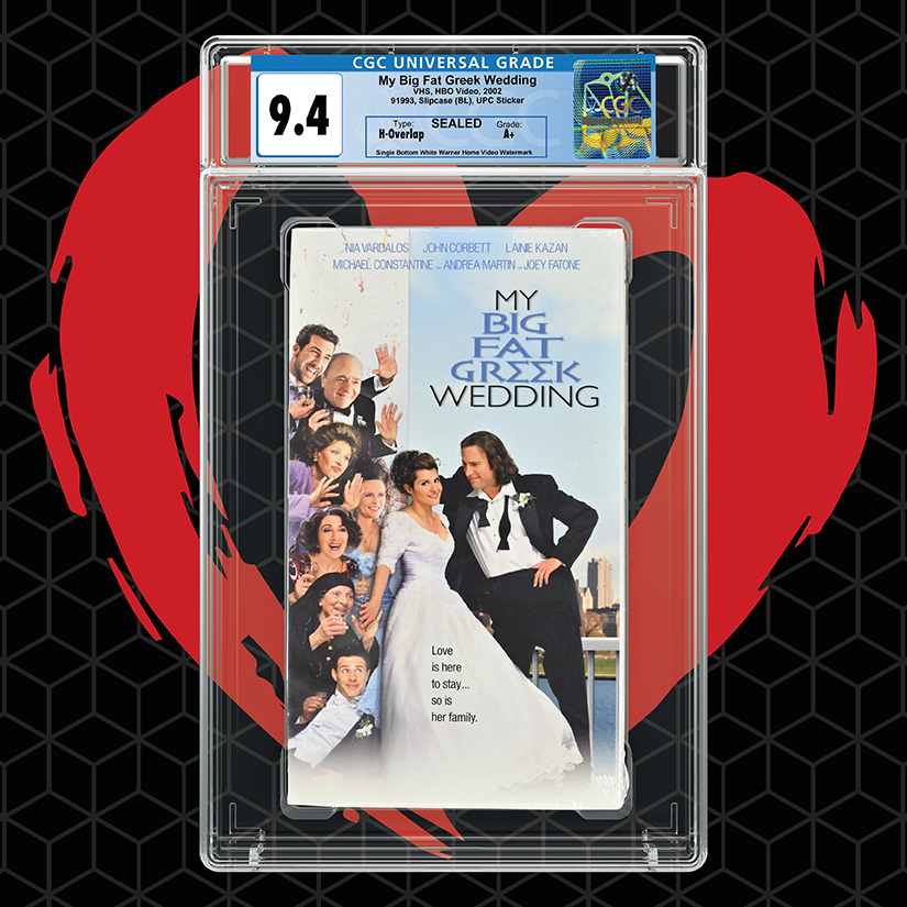 Love fills the air, and My Big Fat Greek Wedding's magic sparkles! 💖✨ Check out this CGC Home Video graded classic RomCom, preserving every cherished moment of Toula and Ian's heartwarming journey as it unfolds with laughter and cultural charm!