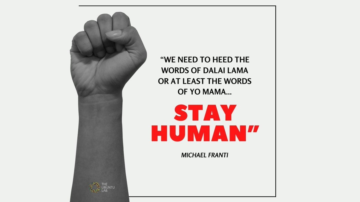 The Ubuntu Lab (@theubuntulab) on Twitter photo The Ubuntu Lab is, at its very core, about reminding us all that we are human. That our humanity is our strength, and that by seeing others for their human-ness we all become better. <a href="/michaelfranti/">Michael Franti</a> reminds us that it is no more complex than a daily practice of staying human. The Ubuntu Lab is, at its very core, about reminding us all that we are human. That our humanity is our strength, and that by seeing others for their human-ness we all become better. <a href="/michaelfranti/">Michael Franti</a> reminds us that it is no more complex than a daily practice of staying human.