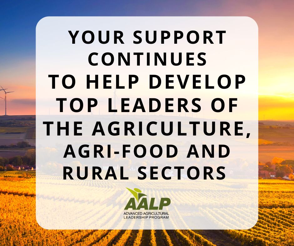 ROInstitute's tweet photo. Thank you, @OntarioMutuals, for your contribution towards the AALP program. With your generosity and support, we are building a strong future for #agriculture and the agri-food industry. #LeadYourField 
#AALPClass20 #agont https://t.co/THnz1LWG32