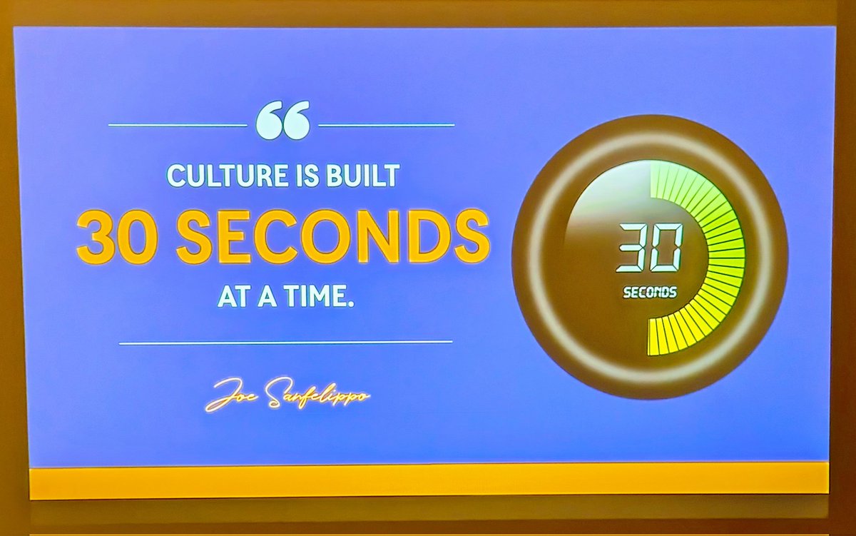 Insights from #NCCE24 Leadership Session 🚀'Culture is built 30 seconds at a time.' - A powerful reminder. As an EDtech Director, I'm inspired to cultivate a positive environment in every half-minute interaction. Small moments create big impacts! #iamncce #mieexpert