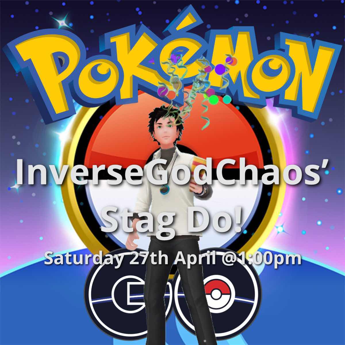 Really excited for my Pokémon Go themed stag do organised by my amazing big bro and best man <a href="/sage_majin/">MajinSage</a>. He’s done this lovely artwork for the day, lots of family and friends to join in this special occasion ☺️