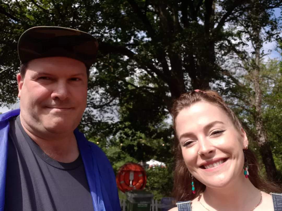 Live in session tonight with <a href="/marcrileydj/">Marc Riley ⚽️🍺🐳</a> and <a href="/gidcoe/">Gideon Coe</a> on <a href="/BBC6Music/">BBC Radio 6 Music</a> the lovely <a href="/KatherinePriddy/">Katherine Priddy</a> 

Here she and I are at <a href="/moseleyfolk/">Moseley Folk & Arts Festival</a> 2023