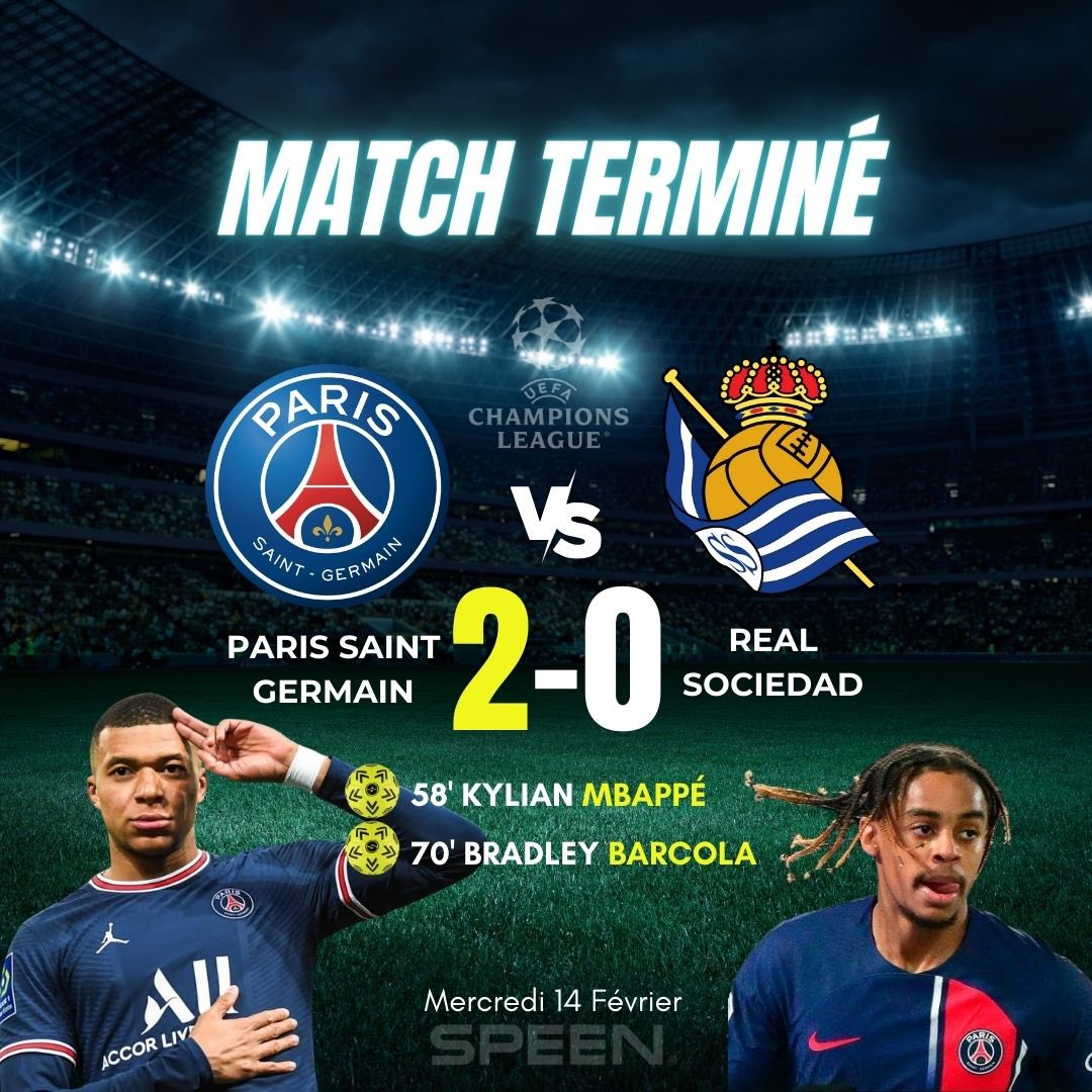 SpeenStyle's tweet photo. Le PSG s’impose au Parc après une deuxième mi-temps beaucoup plus convaincante !
1. Votre avis sur le match ?
2. Confiants pour la suite ?
#ChampionsLeague #PSGRealSociedad #mbappe #barcola #MatchDay #LigueDesChampions https://t.co/0MCmvABLDv
