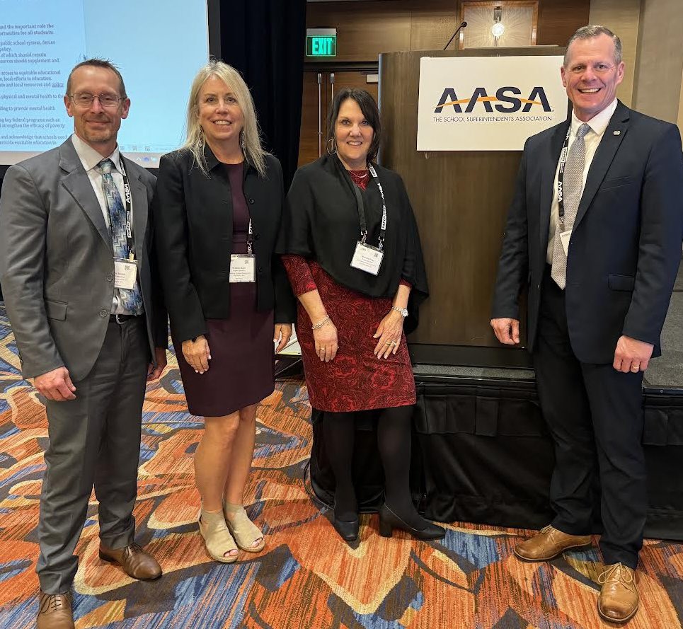 WadeSmithEdD's tweet photo. Wa State representing at @AASAdvocacy @AASAHQ at #NCE2024. What a great team of @wasa_oly colleagues I serve with! @pricemicheller @BahrKrestin #JamesEverett https://t.co/iC0e8po5I4