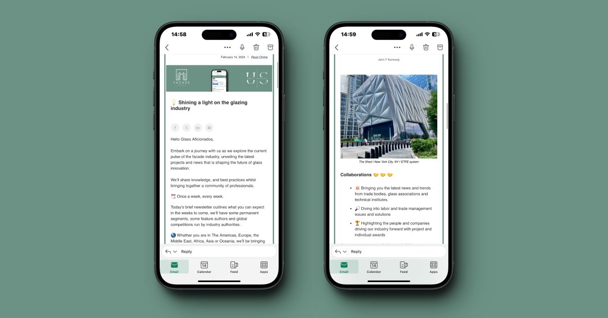 14.02.24 | 💥 Get the 5-minute newsletter keeping the Global Facade Community in the loop!

Come join us, subscribe below for free! 📋 📝

facadesfocus.com/subscribe 

#Facades #FacadeFocus #Newsletter #NewsletterLaunch