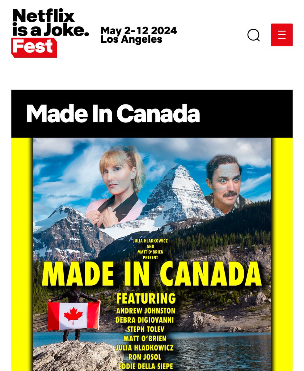 Netflix is a Joke Fest asked me and Julia to put on a Canadian showcase and we organized an absolute DOOZY netflixisajokefest.com/shows/made-in-… @NetflixIsAJoke