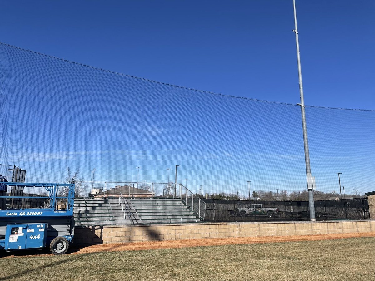 Turfdogs's tweet image. It’s that time. We have started our Spring Field preps @ZCSeagles @BaseballZville @MyZvilleSchools All new backstop netting &amp;amp; padding, field alignments, sexy smooth edges, laser grades…OH MY. Can you smell the soil in the air?!? #backstop #backstopnetting @FieldExperts @HgtSod