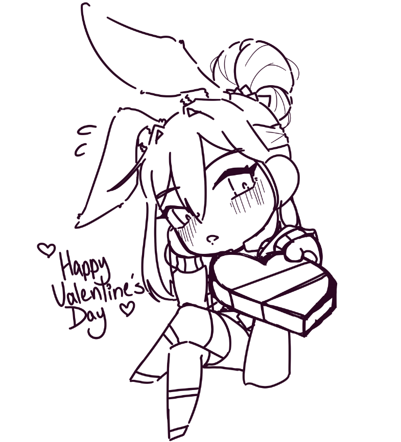 I haven't been able to do more than a messy sketch, but some chocolate for the day.

Happy Valentine's Day!