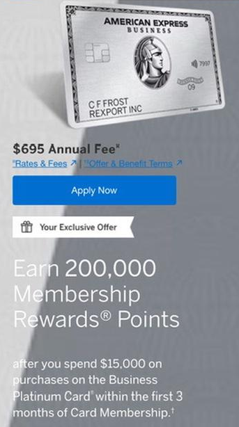 Drofcredit's tweet photo. American Express Business Platinum – 200,000 Points https://t.co/grKmGVwvdr https://t.co/quBxXV8bY4
