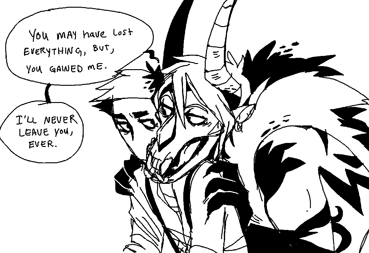 Happy valentines, have some very old art of my comic characters, I need to draw some more mushy art of them soon💕 