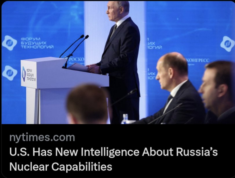 The U.S. has new intelligence about Russian nuclear capabilities that could pose an international threat, officials said. nyti.ms/3upNBhj #Russia #NuclearWeapons