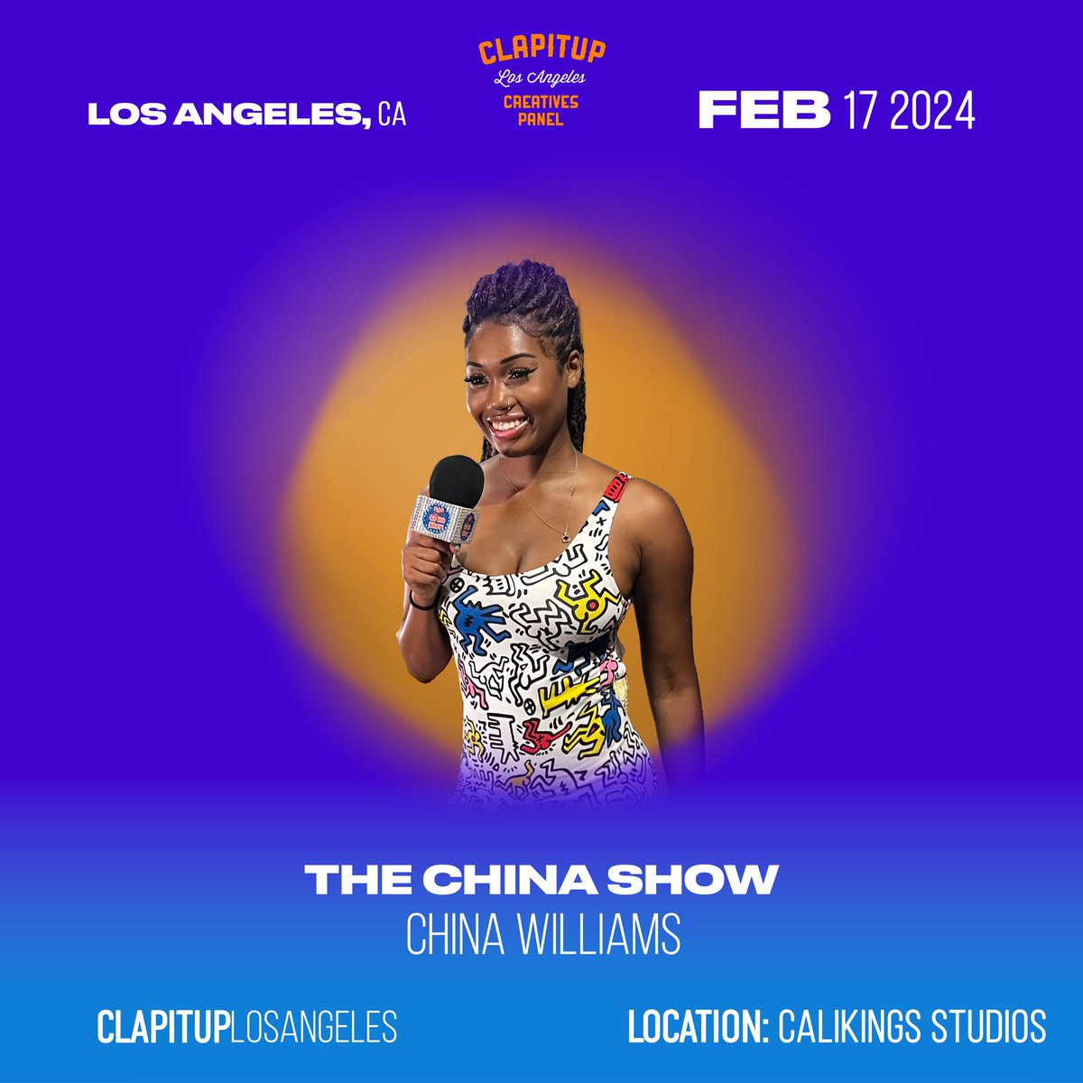 SATURDAY catch your favorite interviewer @chinatokyojapan of the @thechinashow on the @clapitupla creatives panel CLICK LINK FOR TICKETS eventbrite.com/e/clap-it-up-l…