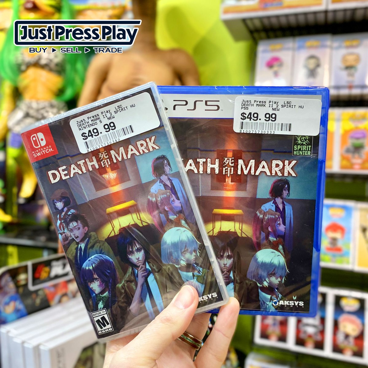 Just_Press_Play's tweet photo. The third and final chapter of the Spirit Hunter series, Death Mark II is here! 

Inspired by Japanese folklore, these horror visual novels will have you white knuckling your controller and playing with the lights on!  ☠😱

#DeathMarkII #SpiritHunter #visualnovel https://t.co/Wjmy5JrI7i