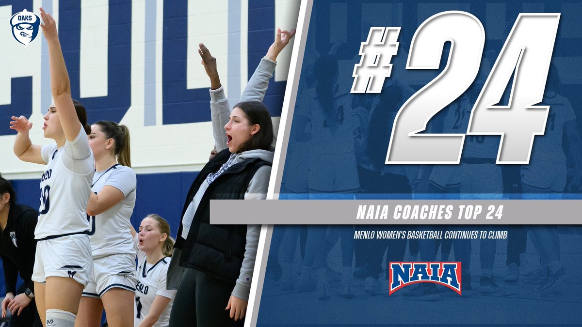 Menlo Athletics (@menloathletics) on Twitter photo 👀Better Keep an Eye Out👀
In the latest NAIA Top 25 Poll <a href="/MenloWBB/">Menlo Women's Bball</a> has moved up to #24!
With just three regular season games remaining the team will continue their push up the rankings just in time for the playoffs!
#ItsOakTime 👀Better Keep an Eye Out👀
In the latest NAIA Top 25 Poll <a href="/MenloWBB/">Menlo Women's Bball</a> has moved up to #24!
With just three regular season games remaining the team will continue their push up the rankings just in time for the playoffs!
#ItsOakTime