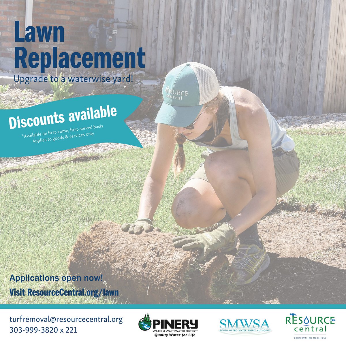 Ready to transform your yard? Customers of Pinery Water are eligible for discounts on Resource Central's lawn replacement program. Funding is limited, so apply today! Visit ResourceCentral.org/lawn/.
