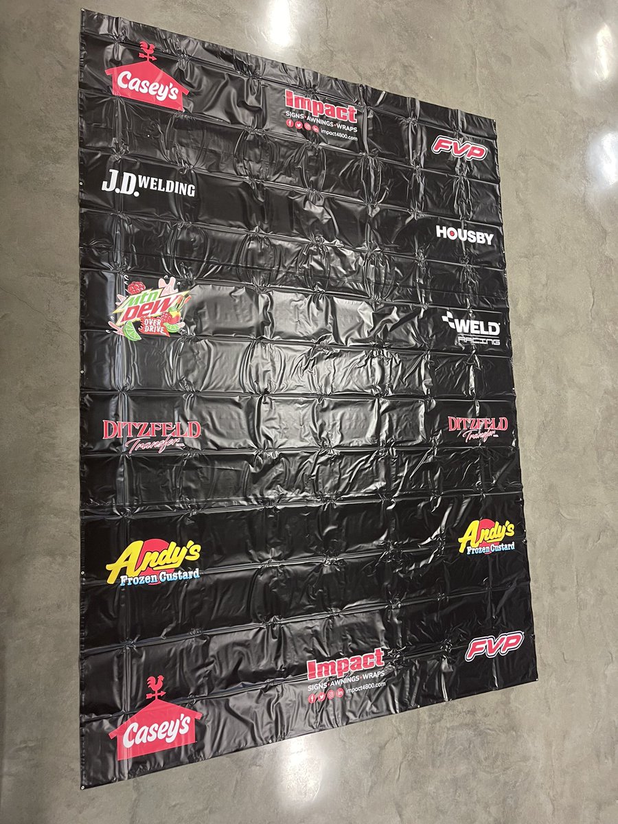 Don’t want to work in the mud when it rains at the track?

…..Pit Mat by <a href="/Impact4800/">Impact Signs, Awnings, Wraps Inc. 🇺🇸</a> 

Lay down under your trailer door and park your mule and car on it to work on a clean mat instead of mud 

Show off your partners while staying clean

DM me for more info