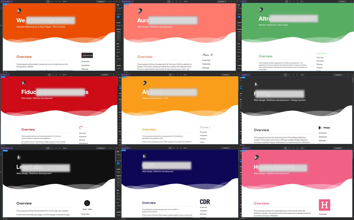 One of the best ways to use the Webflow CMS is for personalised proposals. Add a password, some colour and boom 📈 - same template 2 years later!