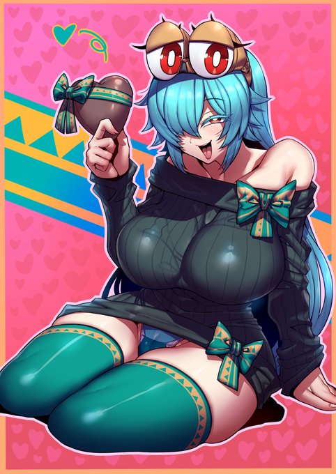 バレンタインの
月わにさんじゃよ～♪ 