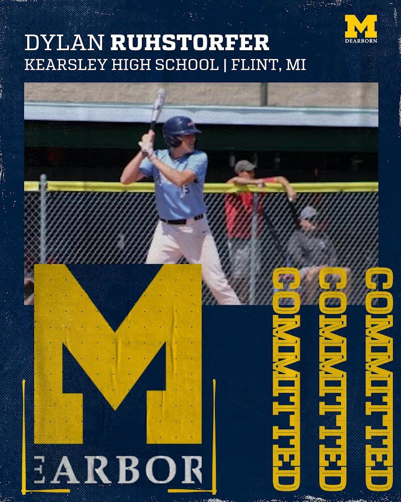 Coach @Jeffrey_Wilson4 with a huge 2024 get today for @UMDearbornBSB Welcome to the team @DylanRuhstorfer #GoBlue