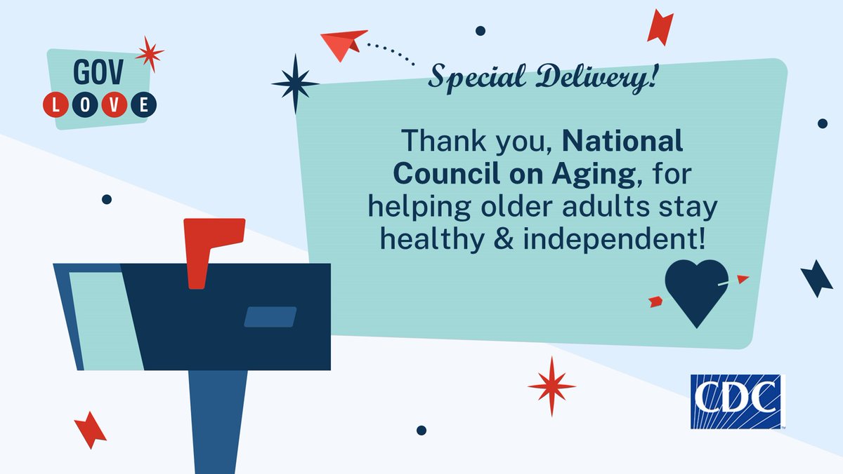 CDCInjury's tweet photo. 💖We’re sending lots of #GovLove to each and every member of @NCOAging's team! Thanks for all you do! https://t.co/mcSyn6ND9d