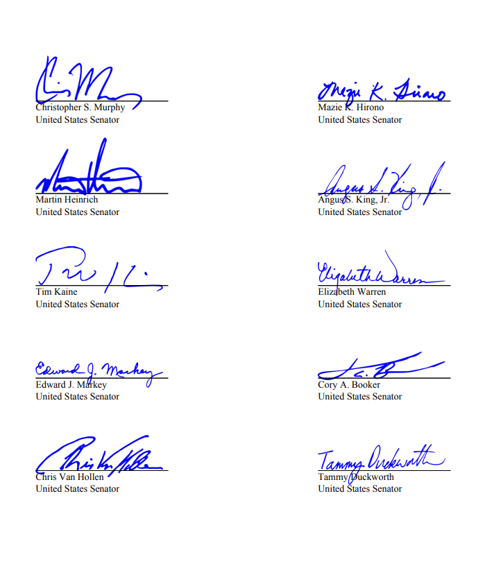 newsbell's tweet photo. JUST IN: @ChrisMurphyCT along with 24 senators - write letter to President Biden supporting a ceasefire agreement in #Gaza and a return of #Israeli hostages before "...humanitarian conditions for civilians in Gaza will become even more catastrophic and thousands more innocents — including many children — will die.”