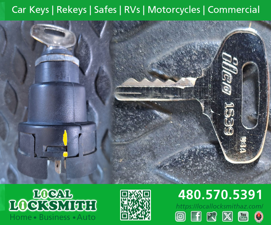 LocLocksmithAZ's tweet image. We had the awesome challenge of creating a new ignition key for a 1985 Fiat Allice tractor. After a bit of research and modifying a key blank, the customer was able to get back to work.

For more information visit: locallocksmithaz.com