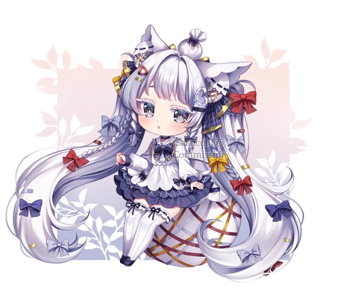 Chibi commission for @/rosa.bl0om on insta 