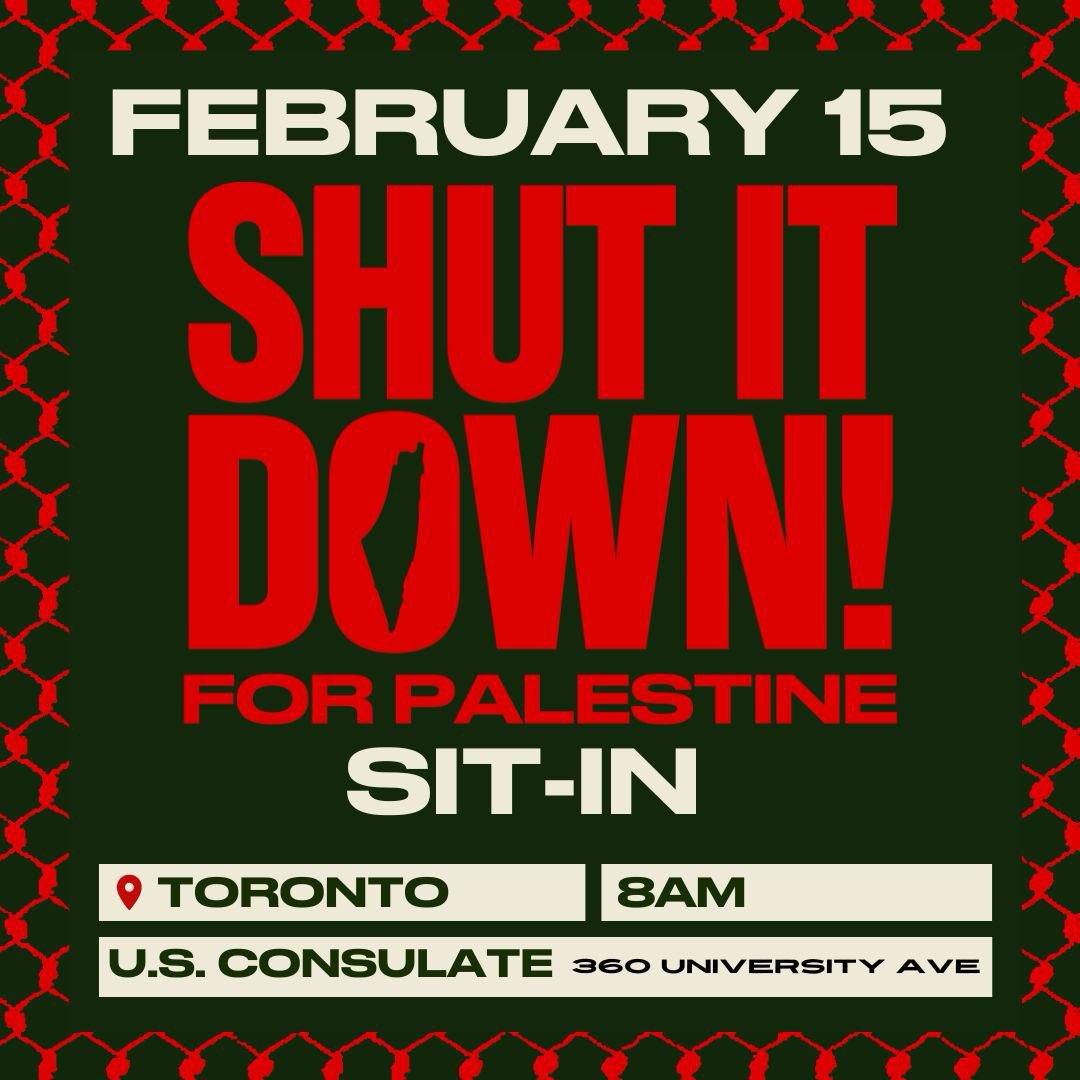 SURJto's tweet photo. Toronto! #AllOutForGaza we want to see you tomorrow! #FreePalestine #HandsOffRafah https://t.co/sS2eiBVGv1