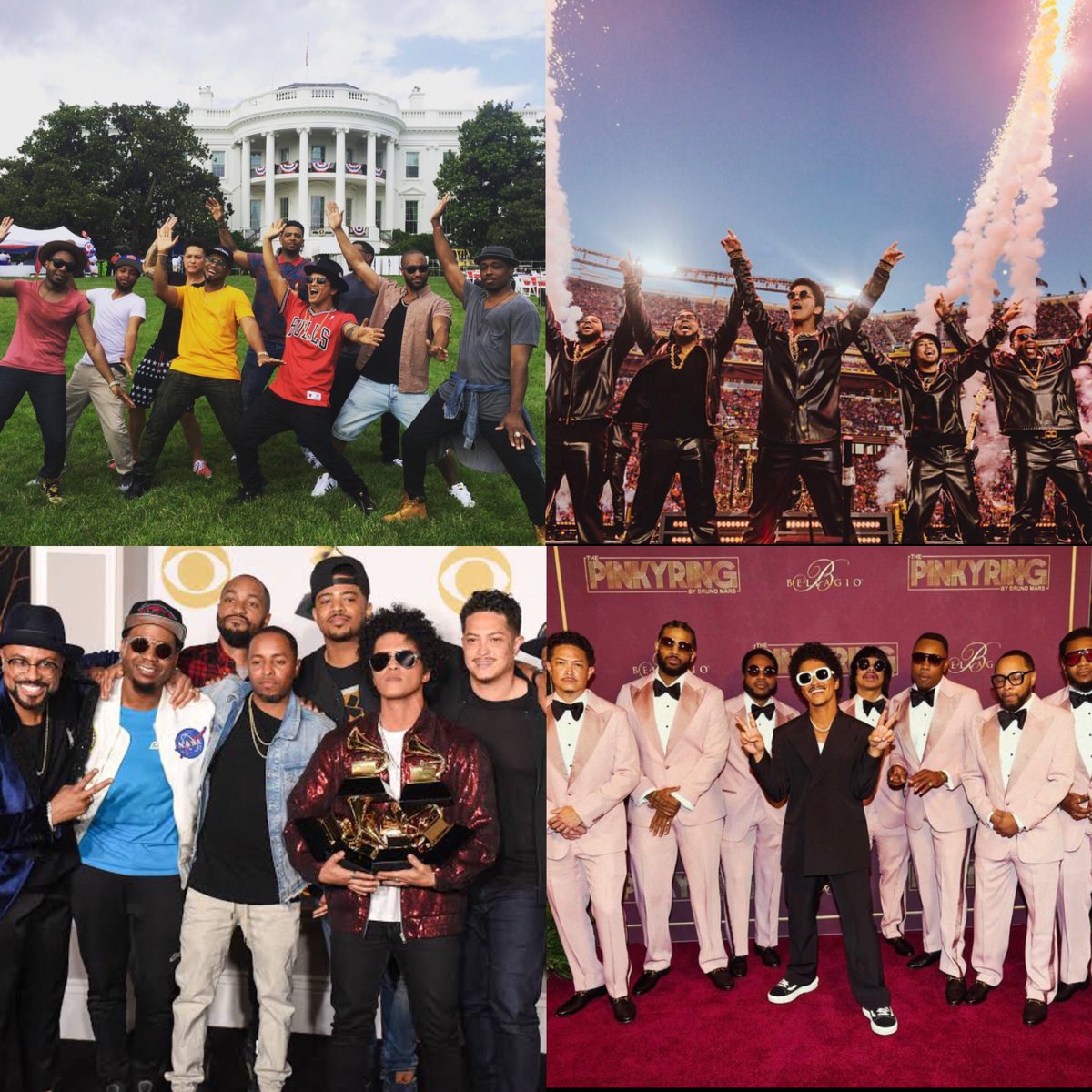 hoolicyy's tweet photo. I saw a post the other day that says “Bruno Mars bringing his boys everywhere” and I couldn’t agree more 🥹🤍✨

“A band that sings together blings together” ✨✨ https://t.co/jmXpBI5PB0