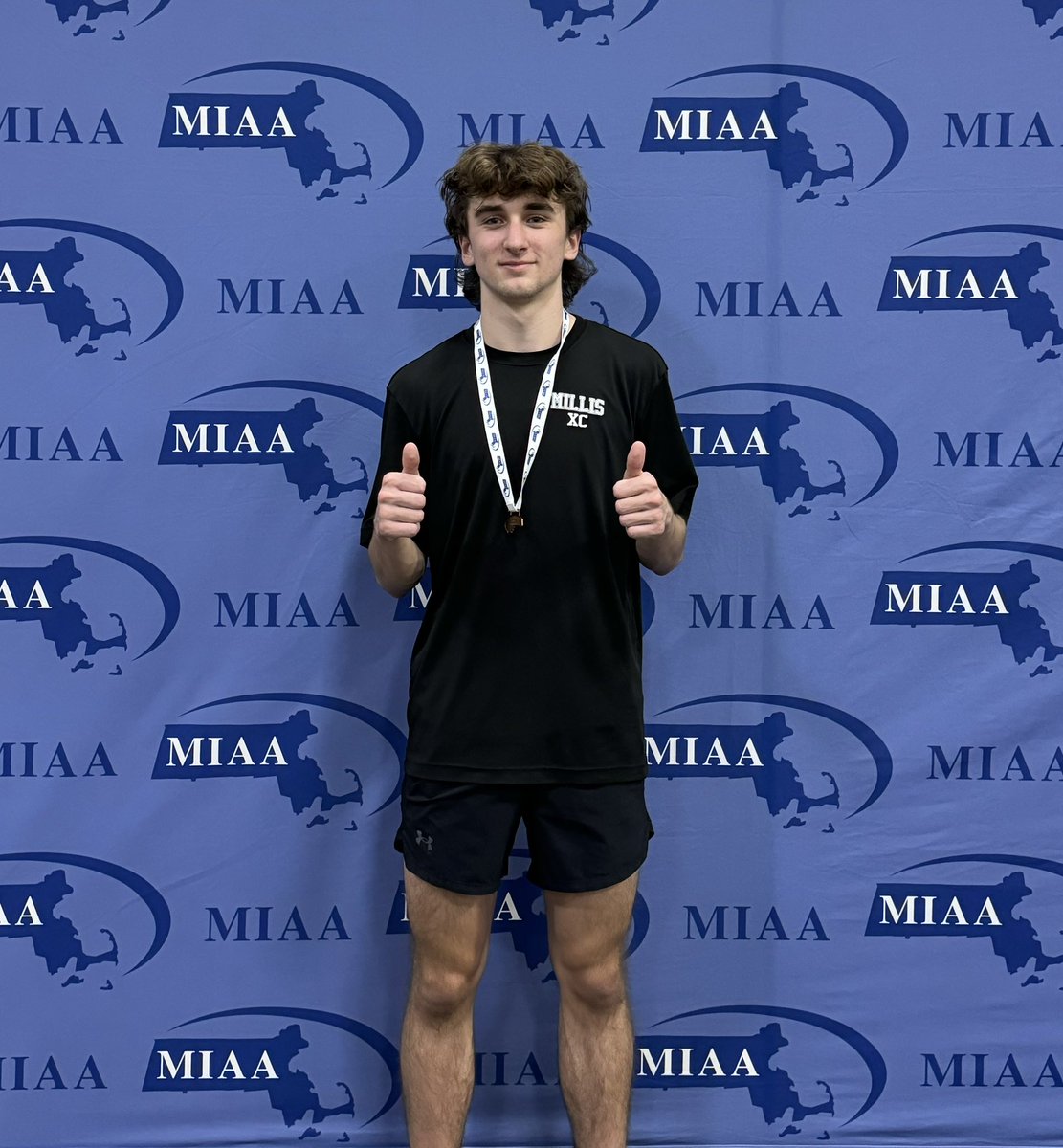 Ben McCarthy with a 4th place finish in the mile at the D5 divisional meet!! AND sets a new school record with a time of 4:37.46!!😃🏃🏻💨 <a href="/MillisAthletics/">Millis Athletics</a> <a href="/millishigh/">Millis High School</a>