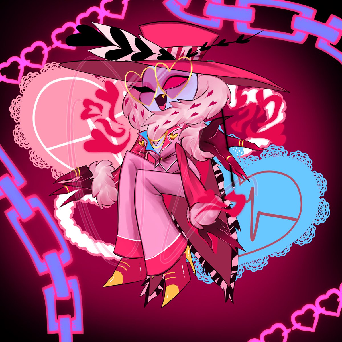 ozcollo's tweet photo. VALENTINE’S CHARMS AVAILABLE NOW!!! 🔗 DOWN BELOW!!! #VoxVal #HazbinHotel #HazbinHotelFanart #StaticMoth https://t.co/8SziH71E1Y