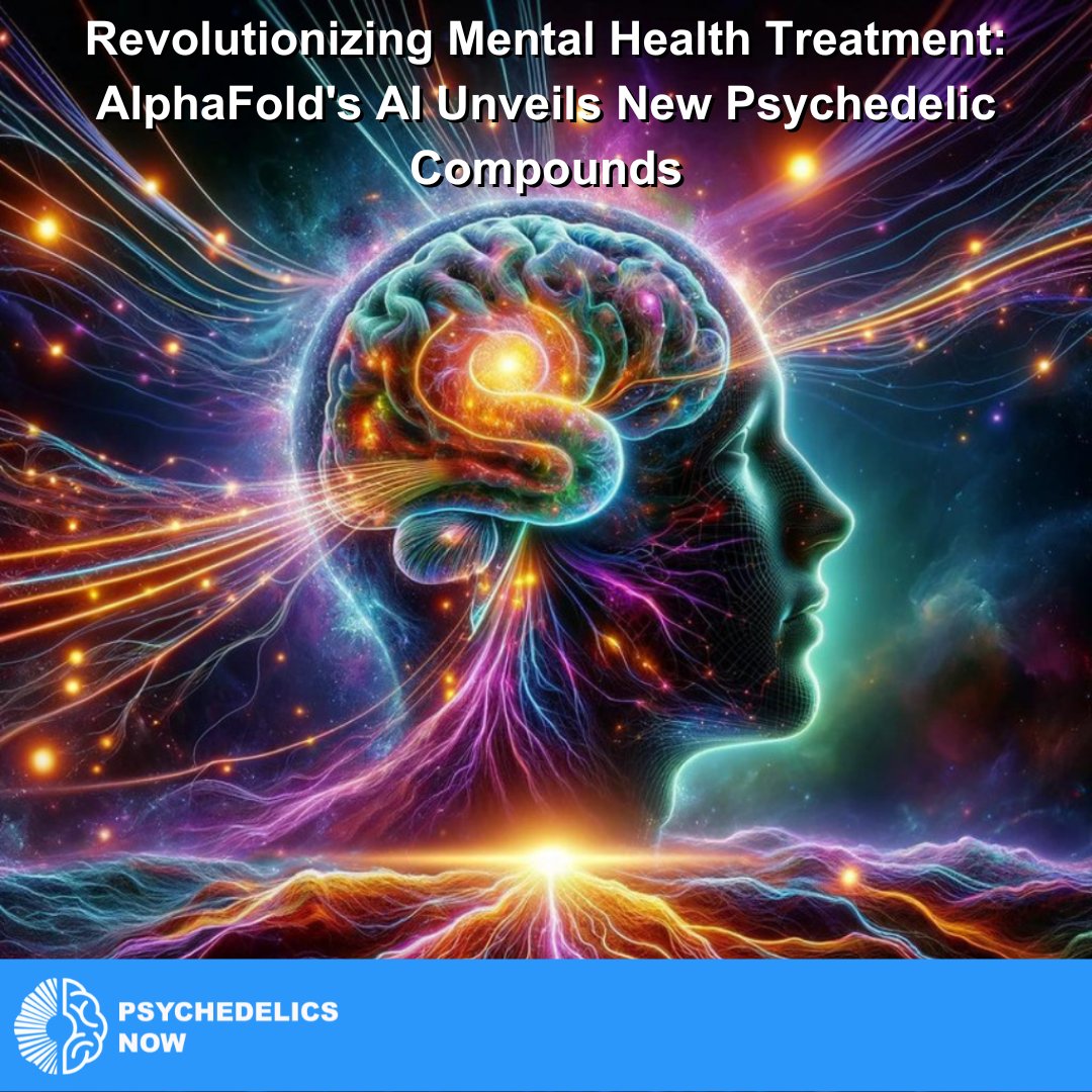 Psychs_now's tweet photo. Discover how AlphaFold, DeepMind's AI tool, is transforming the landscape of mental health treatment by identifying thousands of new psychedelic compounds. 

  -For the full story, website details In Profile Description  

#PsychedelicsNow #PsychedelicNews #NewsNow https://t.co/NAHAO38Lxn