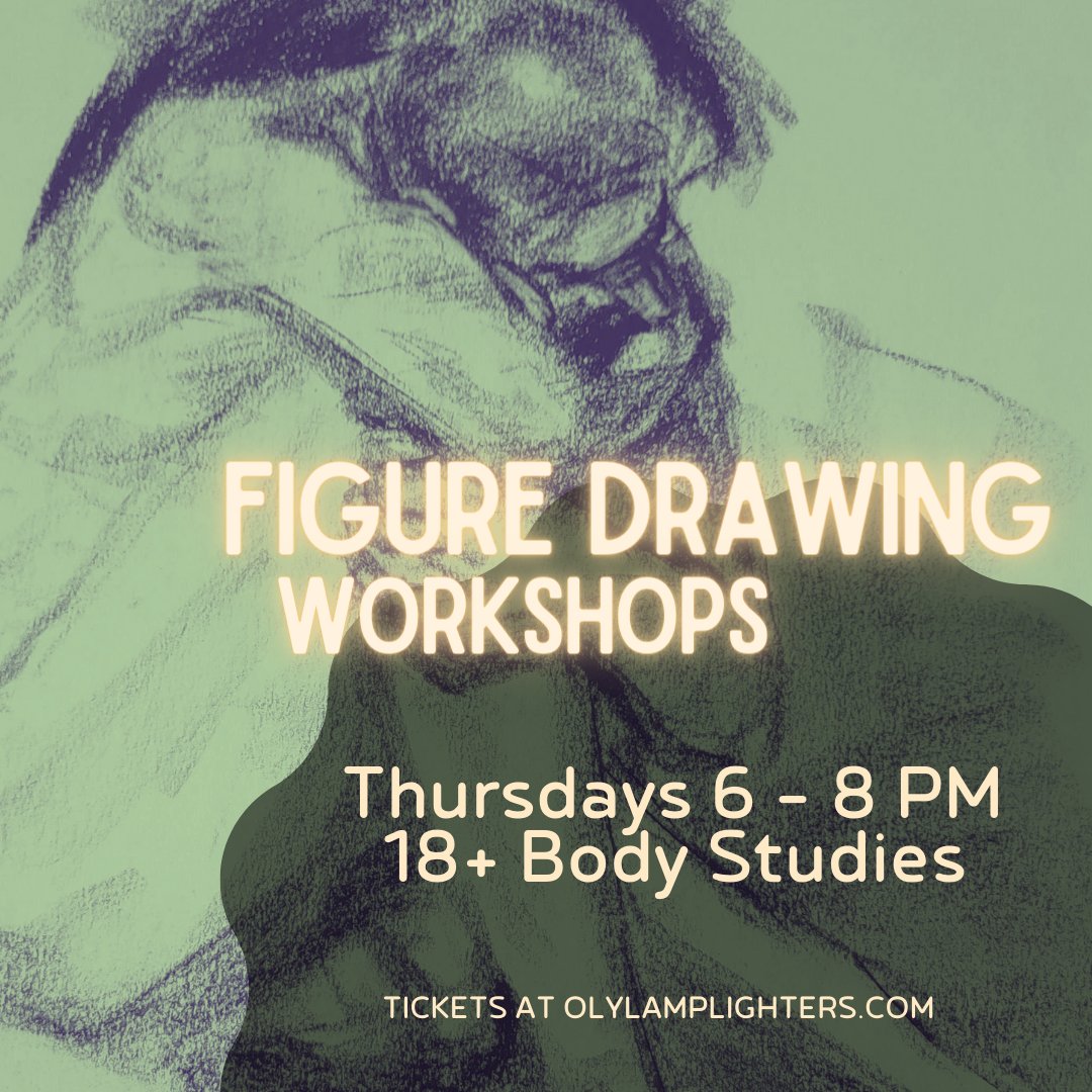 Join us tomorrow evening from 6pm-8pm, for our weekly figure drawing workshop. We provide the model and the workspace and you bring your art supplies. $15 for the whole class or pwyc after the class has begun, based on availability. See you tomorrow night!