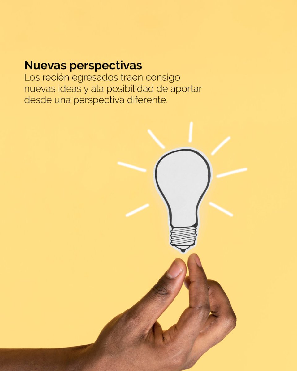 GranadaSas's tweet photo. ¡Descubre el potencial del talento recién egresado! Con ideas frescas 💡, entusiasmo por aprender 📚, adaptabilidad a nuevas tecnologías 📱, y una perspectiva única, son un activo invaluable para tu organización. ¡Incorpora nuevas miradas y energía a tu equipo hoy mismo! https://t.co/fRk38HZFs2