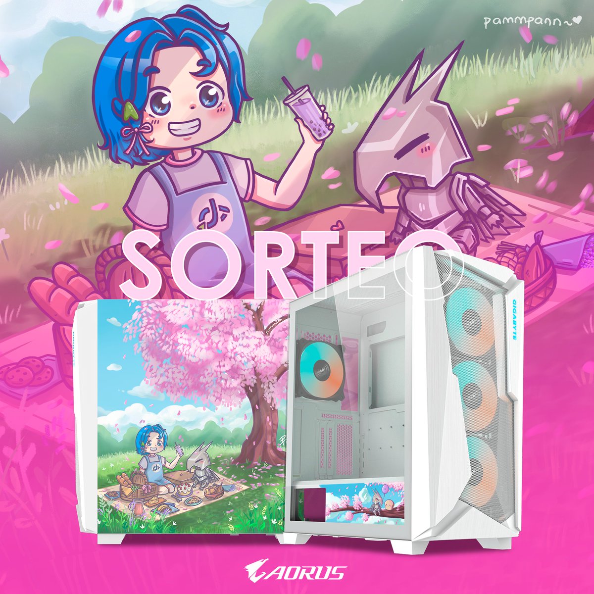 -Tío Aorus, te presento a <a href="/pammpann/">Pam╰(*´︶`*)╯🍞</a> . 

Y así ambos conocieron a alguien increíble. Esta es la historia de la bella colaboración pammpann x <a href="/AORUSLATAM/">AORUS LATAM</a>  y este gabinete puede ser tuyo. 
Dale RT a este post y listo, estás participando. 
No olvides seguir a pammpann y aorus (1/2)