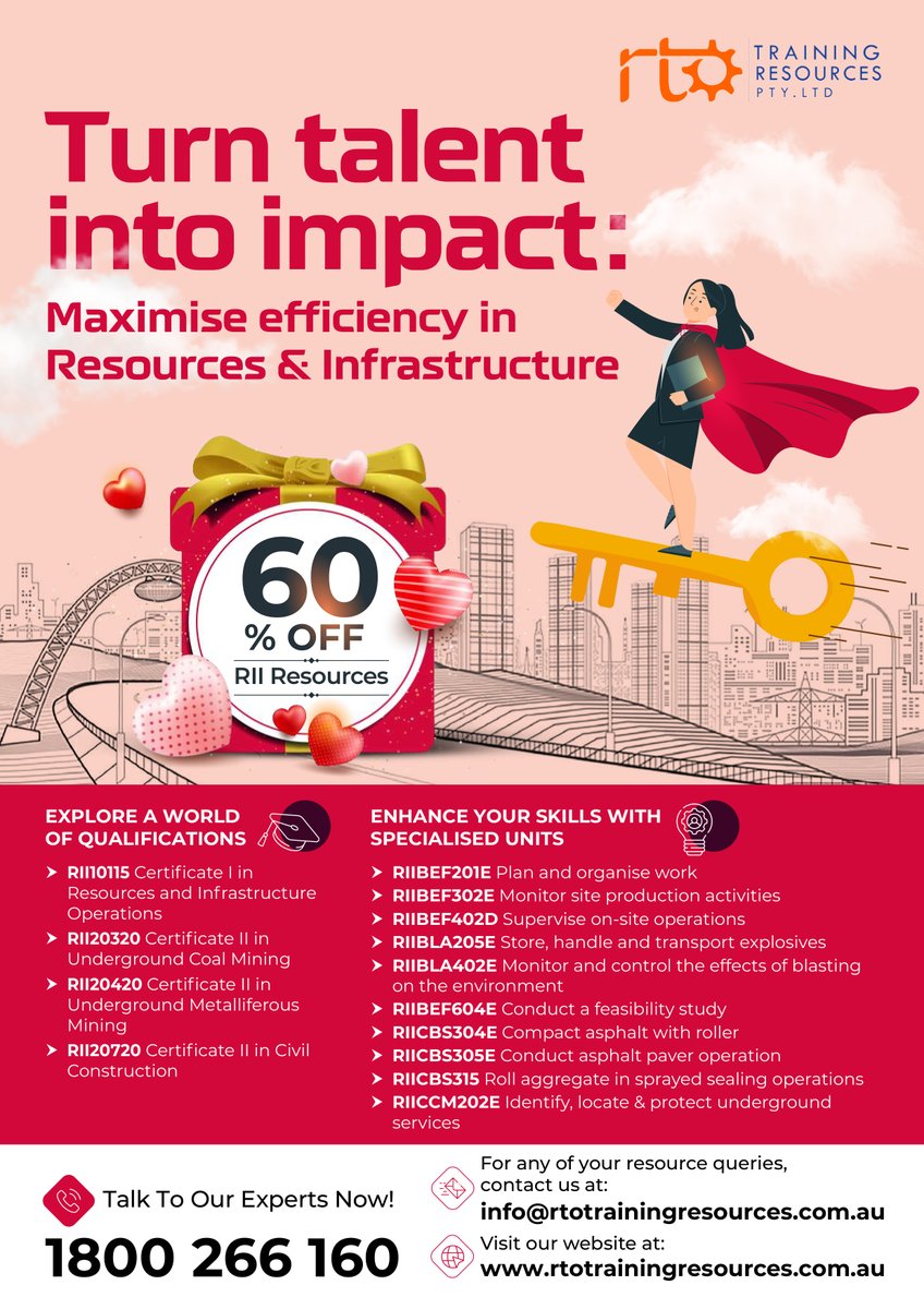 RtoTraining's tweet photo. RTO Training Resources- Valentines Sale 60% Off

Website- https://t.co/XhbFUua82R
Contact us at  1800 266 160
Email us at info@rtotrainingresources.com.au

#RTOTrainingResources https://t.co/RN1QiJY5wm