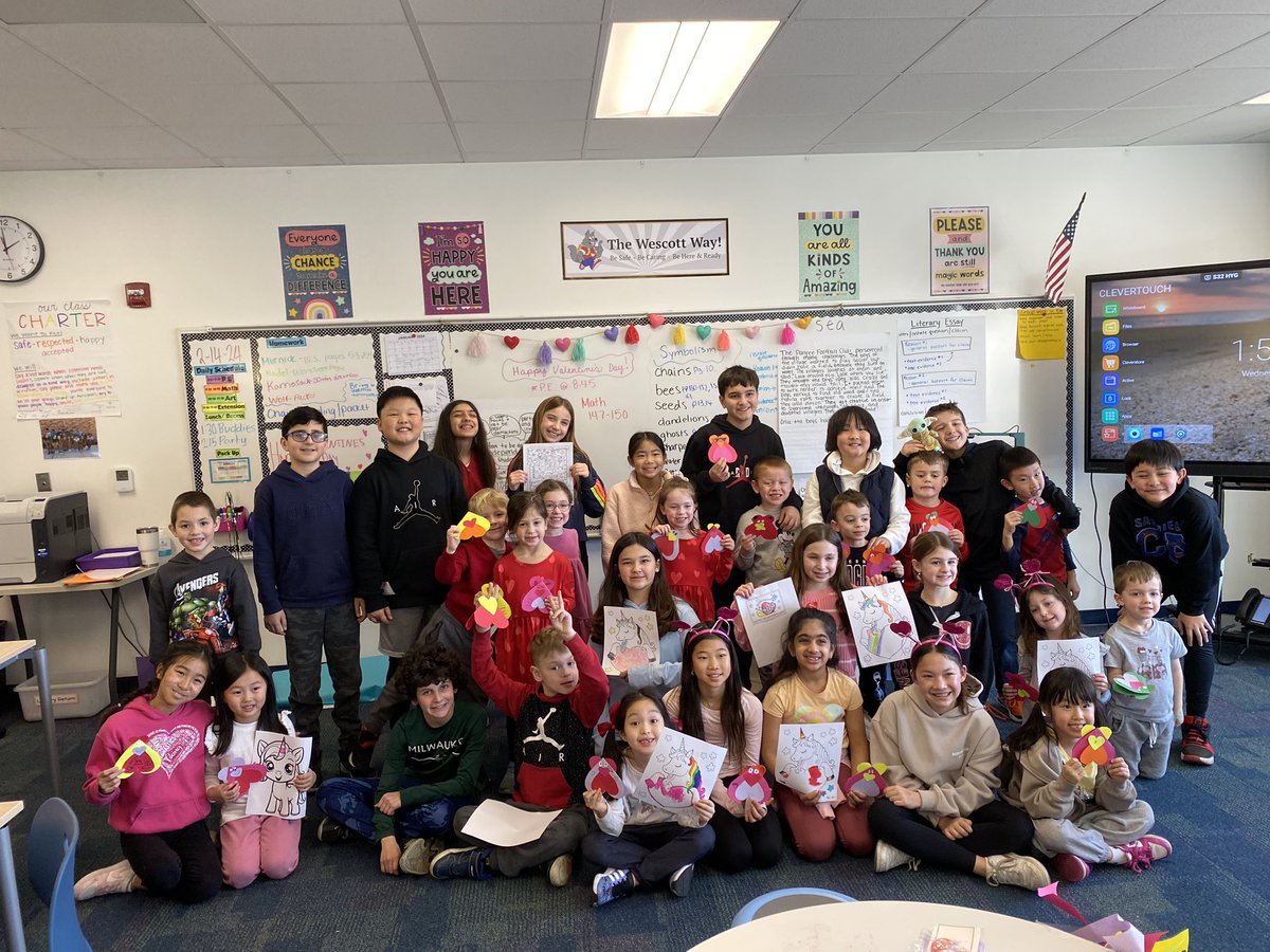 WescottKA's tweet photo. Celebrating Valentine’s Day with our 5th Grade Buddies in @wescott4Mu! #d30learns https://t.co/KZtVoOQ6qe