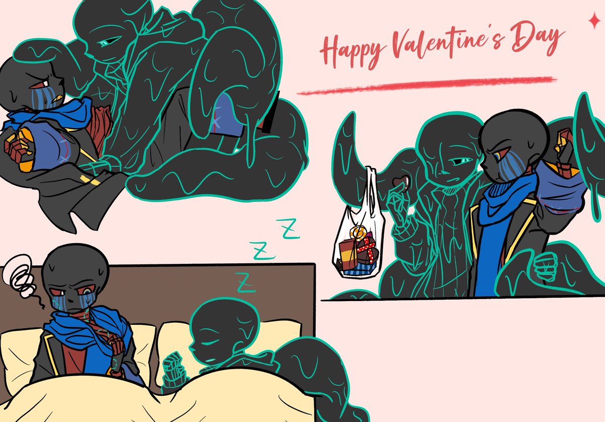 LiMo5996's tweet image. Happy Valentines Day～！
I'm sorry I'm late！
But hope you like it！And have a great day！❤️
#nighterror