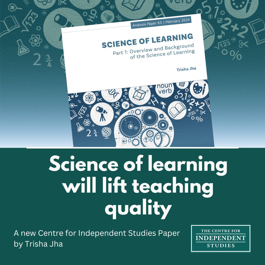 [New Paper] "What is the Science of Learning?" by <a href="/themetresgained/">Trish 🐻</a> published today.       

"Teachers need to be equipped with the science of learning to produce better outcomes for students."