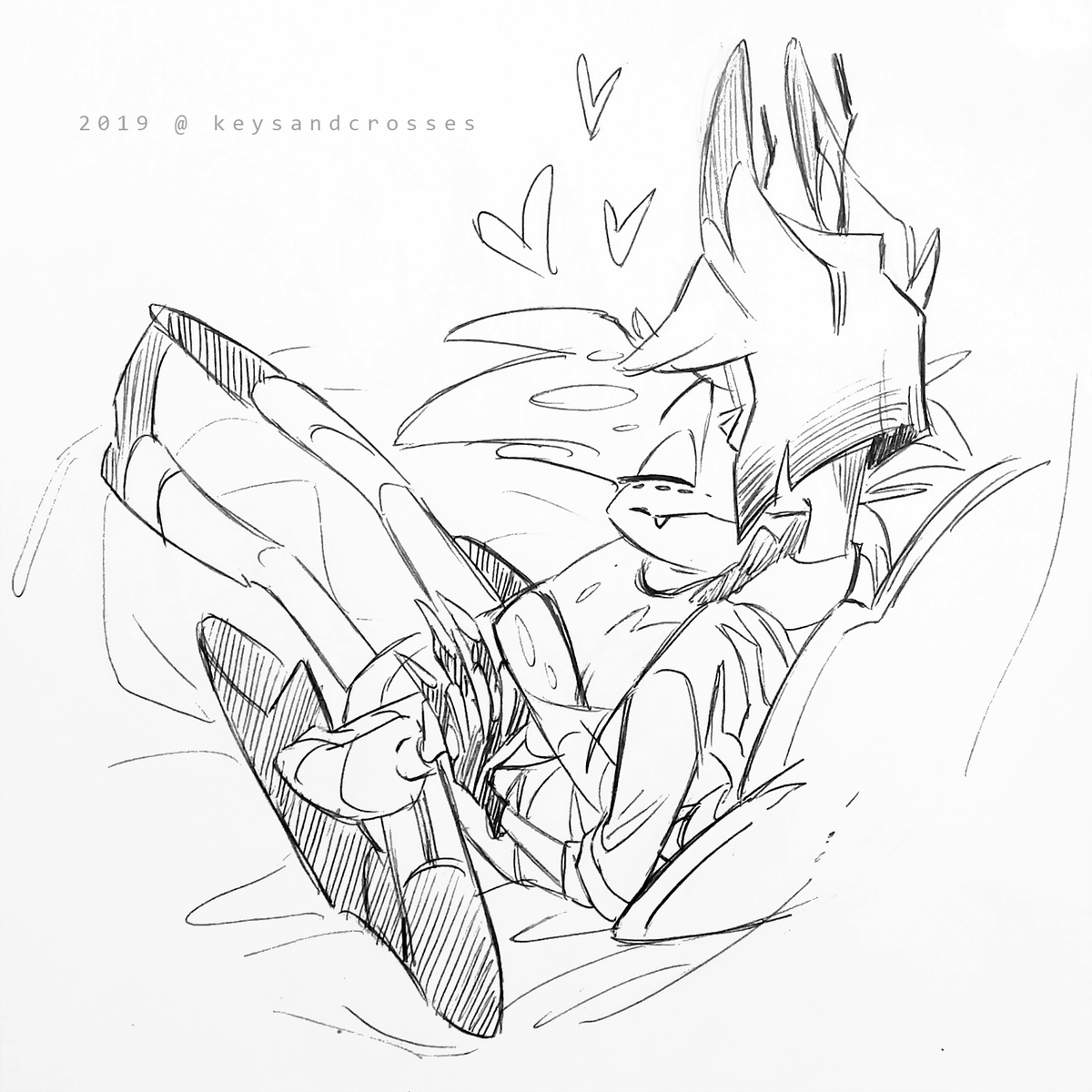 keysandcrosses's tweet photo. and here's some cuter stuff i drew in 2019 #HazbinHotelAlastor #HazbinHotelAngelDust https://t.co/HXvocKwUCx