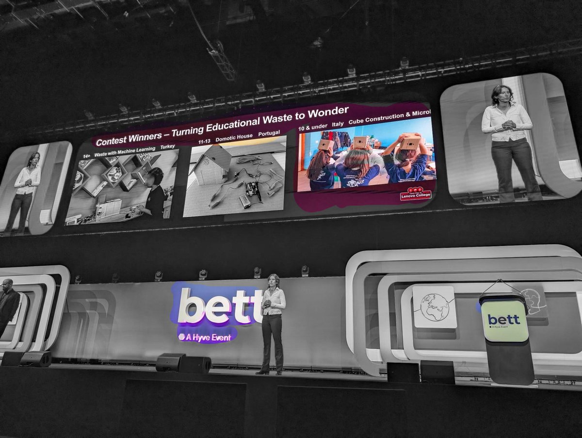 Non siamo potuti andare personalmente al BETT, ma grazie a <a href="/Lenovo/">Lenovo</a>  <a href="/scientix_eu/">Scientix</a> <a href="/stemalliance_eu/">Scientix® STEM Alliance</a>  siamo stati presenti come vincitori del primo premio di categoria! 🎉 #BETT #Lenovo #23backtoschool #waste2wonder #WeareLenovo