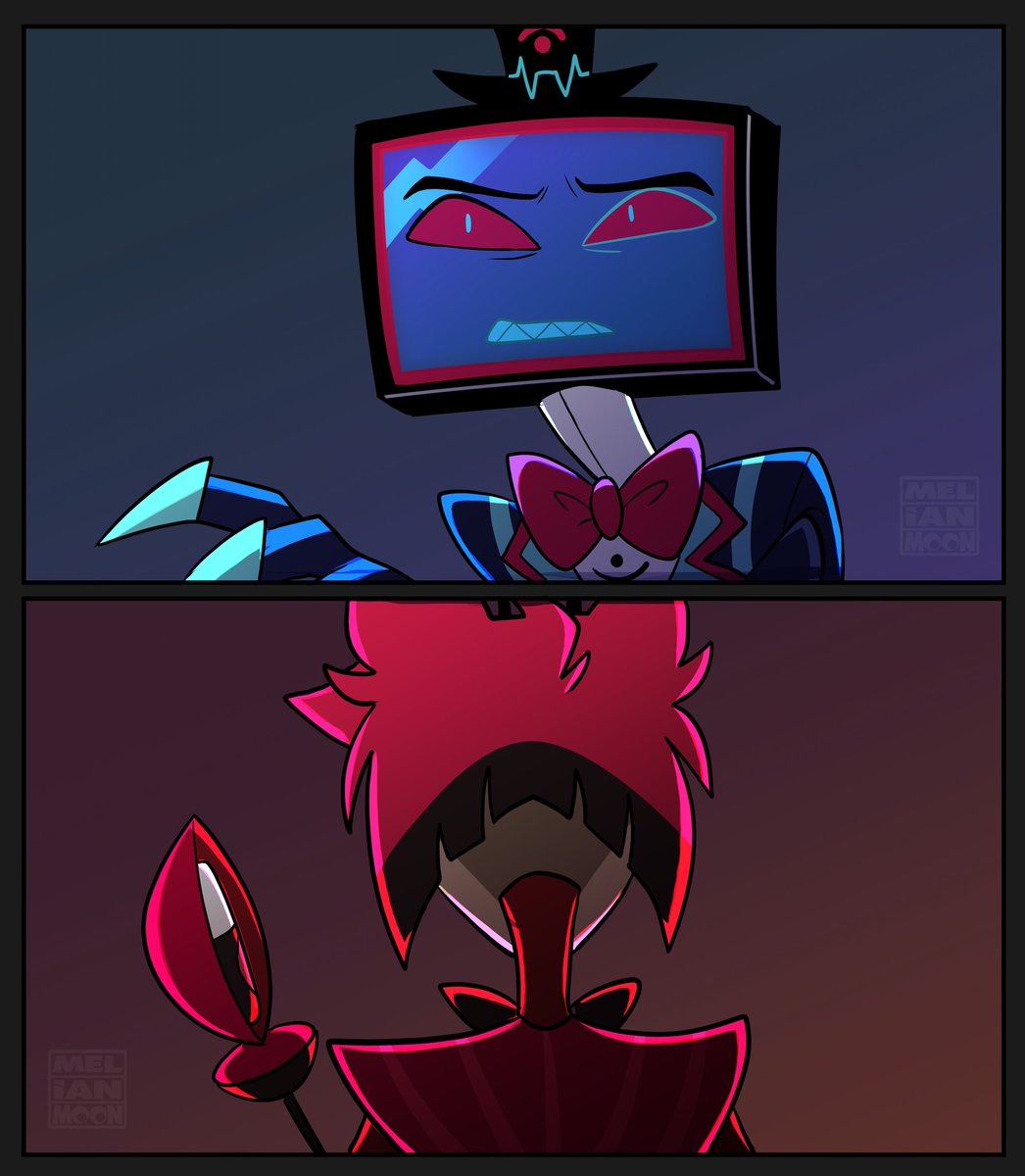 Random late night shitposting 'cause these two won't leave my mind
#HazbinHotelAlastor #HazbinHotelVox #Alastor #HazbinHotelFanart #HazbinHotel #voxal #StaticRadio