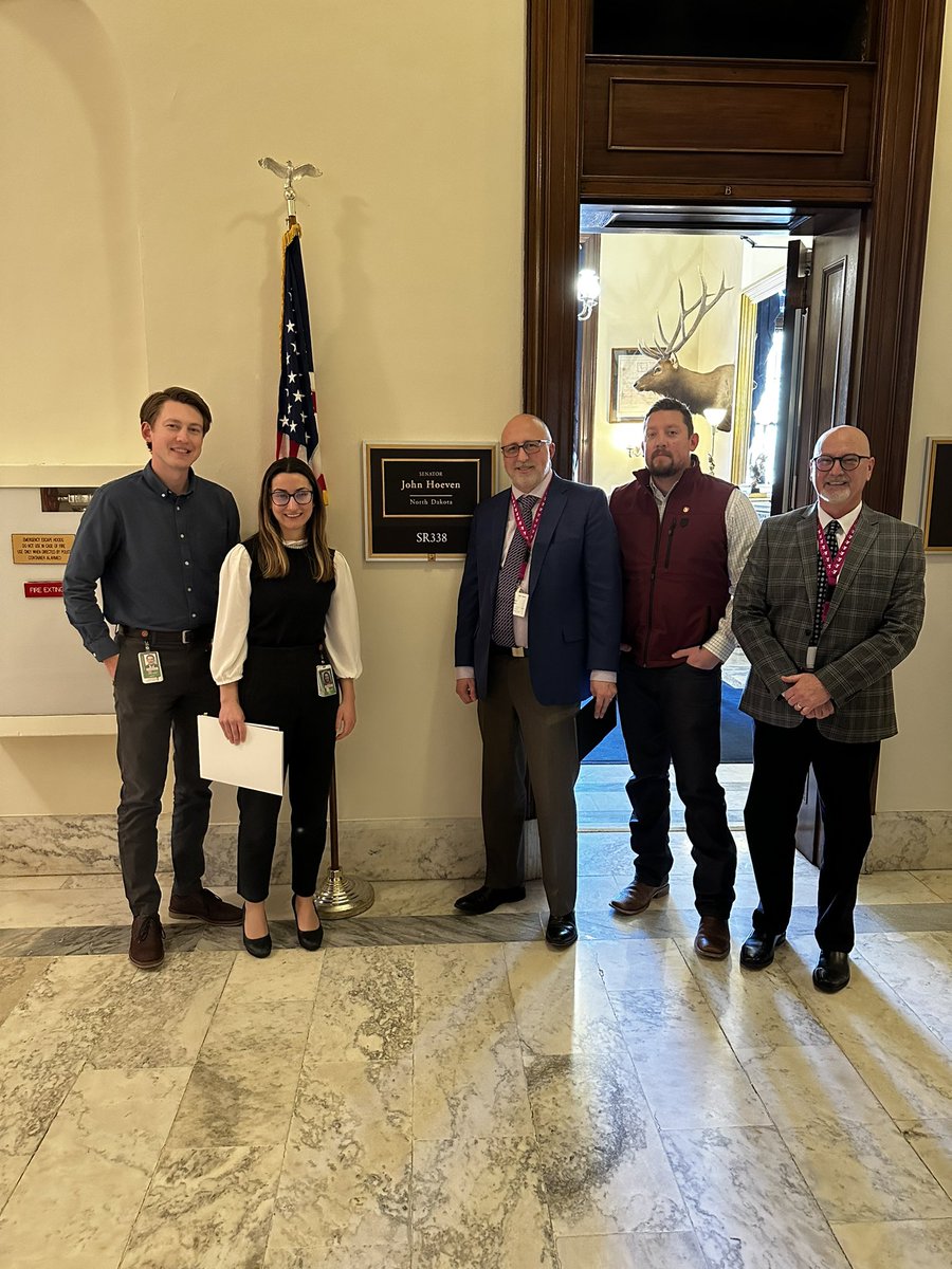 Thanks to Maya and Ty from <a href="/SenJohnHoeven/">Senator John Hoeven</a> office for meeting with us today about key Y issues including Childcare Block Grant funding, CDC funding, Charitable Giving tax credits, and Invest in Rural America funding. #ymcacassclay #YAdvocate