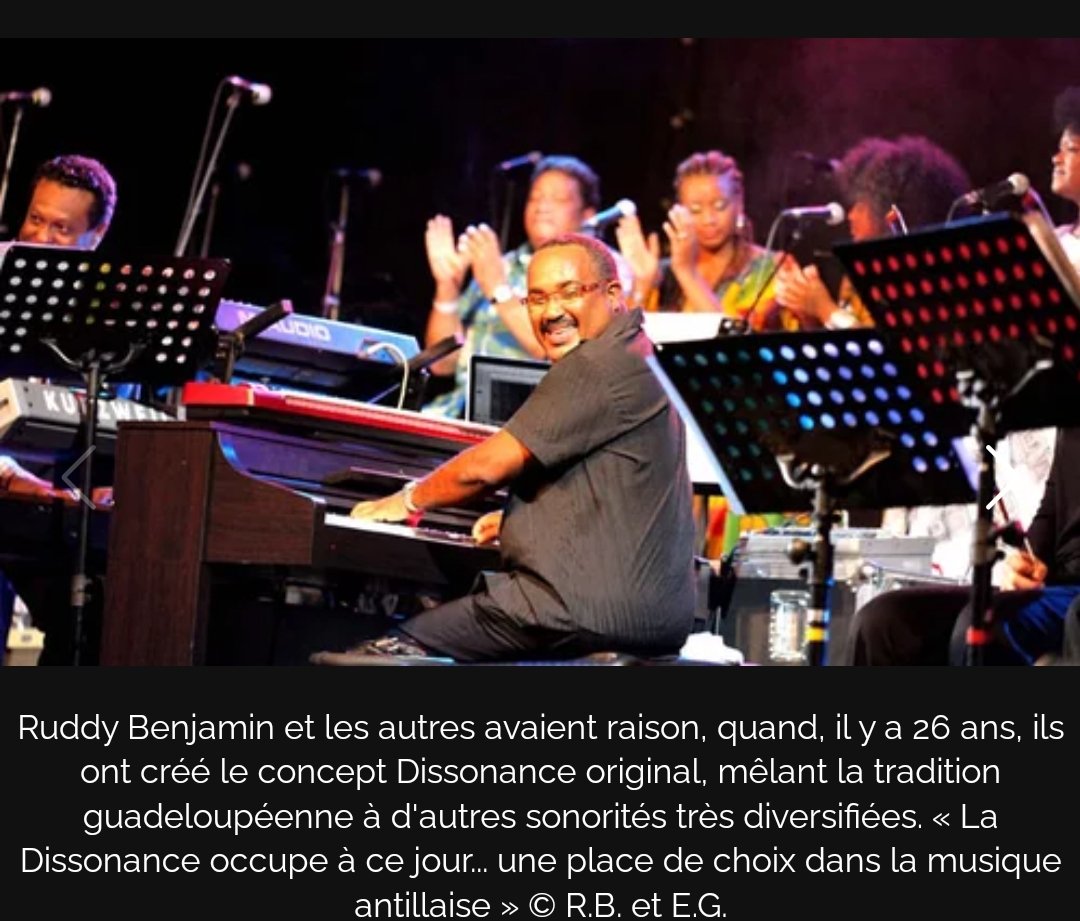 PatBraflanTrobo's tweet photo. Ruddy Benjamin beaucoup donné au Mas ces dernières années.
Il était aussi et surtout le leader du groupe Dissonance qui a apporté un style musical et une harmonie nouvelle en Guadeloupe il y a plus de 20 ans.
Ruddy a été excellent dans ces deux registres très proches. https://t.co/EpynZIpUEh